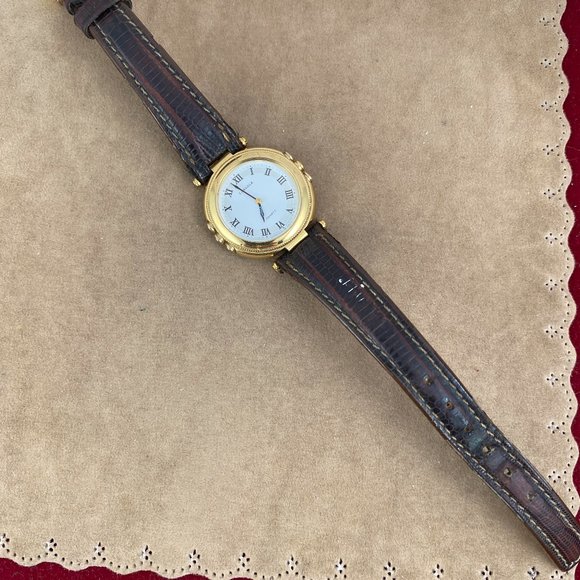 Vintage Lassale Gold Plated Quartz Roman Numeral Dress Watch - Picture 6 of 9